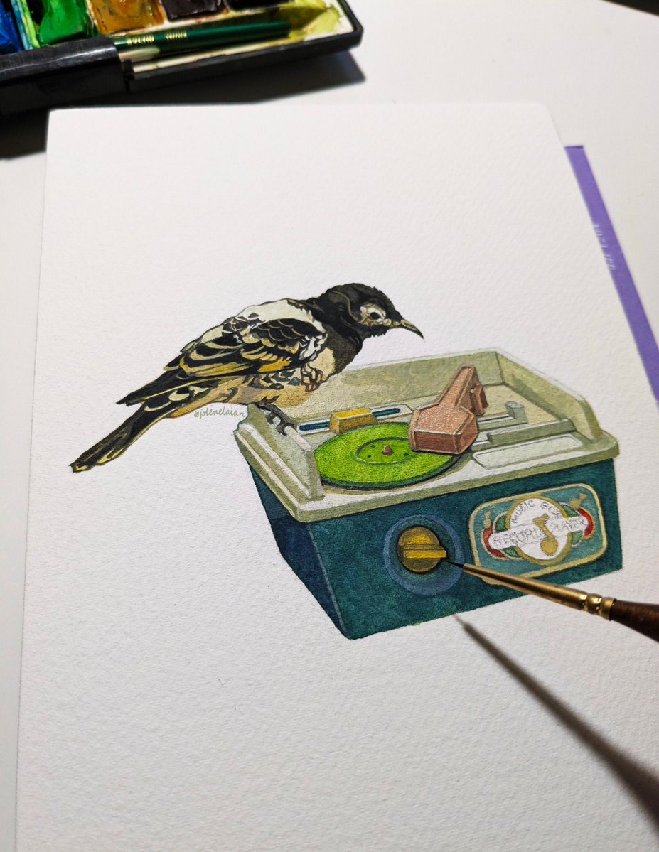 Artify art (@artify_yourself) on Twitter photo Bird on a record player
Artist: <a href="/jolenelaiart/">Jolene Lai</a> (IG)
#fineartdrawing #birdillustration #illustration #illustrationartists #aesthetic #mindfulness #watercolor #birdart #traditionalart #fineart #detailbrush #artsupplies #artify Bird on a record player
Artist: <a href="/jolenelaiart/">Jolene Lai</a> (IG)
#fineartdrawing #birdillustration #illustration #illustrationartists #aesthetic #mindfulness #watercolor #birdart #traditionalart #fineart #detailbrush #artsupplies #artify
