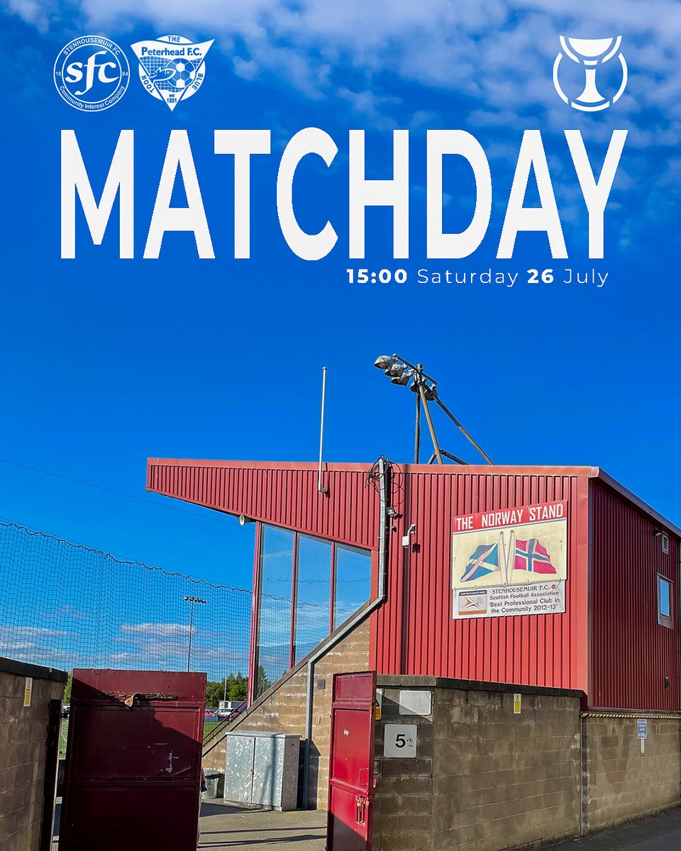 StenhousemuirFC's tweet image. ππππππππ || πππππππππ
β‘οΈ Ochilview Park
β½ Premier Sports Cup Group G
π
26th July 2025
β° 15.00
ποΈ Adults Β£15 | Concessions Β£10 | Under 16s Β£5 | loom.ly/n2RLvP8
Preview | loom.ly/vm2_P1w
π» Bob Hill Wee Bar open from 12pm