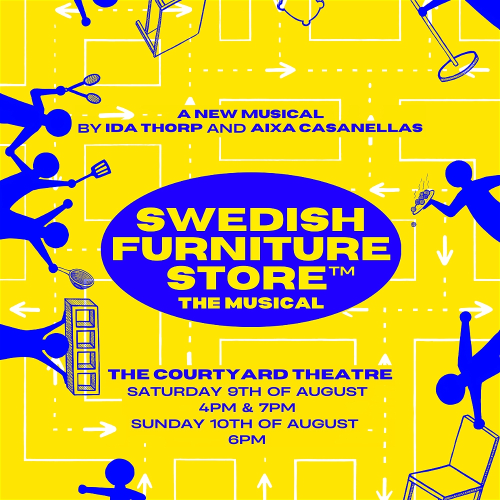 Ida Thorp is an LSDA Grad &amp; is the co-creator, director &amp; producer of Swedish Furniture Store–The Musical! 💙💛 A hilarious, feel-good show with an original score &amp; 12 yellow polos! 9–10 Aug at The Courtyard Theatre 🎟️ camdenfringe.com/events/swedish…
