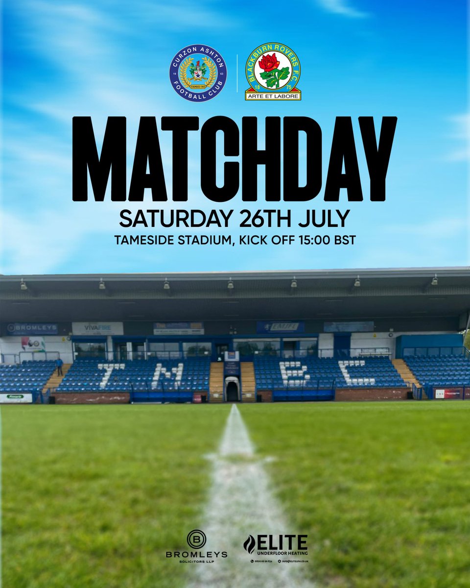 𝗠𝗔𝗧𝗖𝗛𝗗𝗔𝗬 ⚽️

We return to the 𝑇𝑎𝑚𝑒𝑠𝑖𝑑𝑒 𝑆𝑡𝑎𝑑𝑖𝑢𝑚 this afternoon when we host <a href="/academy_brfc/">Blackburn Rovers Academy</a>. 

⏰ 15.00
💷 £10 | £5 | £2 | Free
🎟️ Visit our website for more details 

#UTN | #TheNash