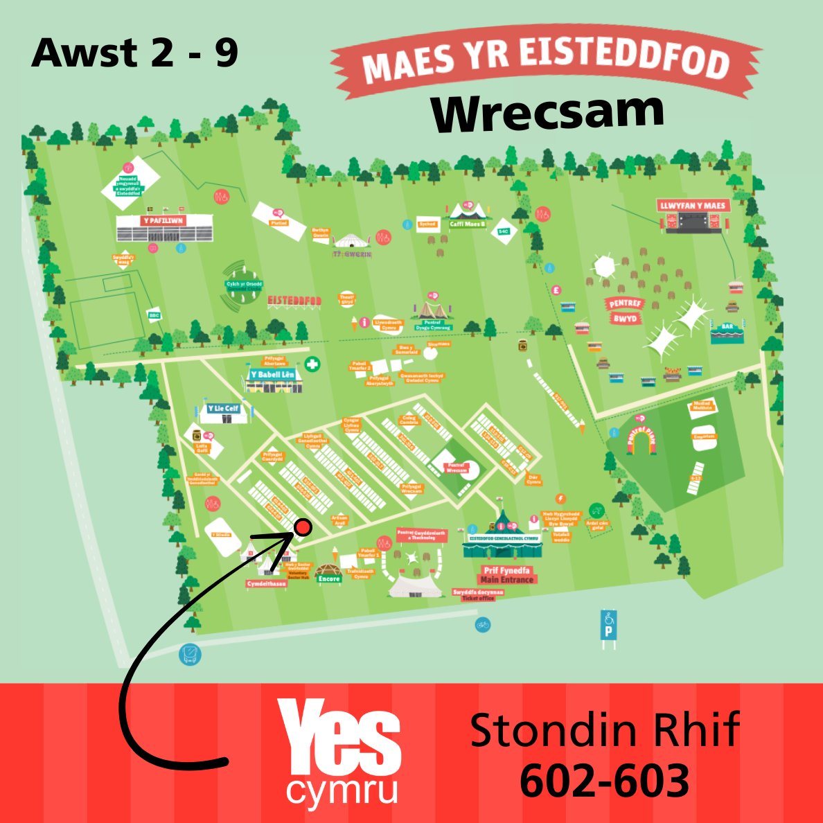 Mewn union wythnos, bydd yr Eisteddfod Genedlaethol yn cychwyn yn Wrecsam – ac unwaith eto, bydd YesCymru yno gyda stondin ar y maes!

Dewch i’n gweld ar stondin rhif 602–603 trwy gydol yr wythnos, bydd croeso cynnes iawn yn eich disgwyl!

#Annibyniaeth 🏴󠁧󠁢󠁷󠁬󠁳󠁿 #steddfod2025