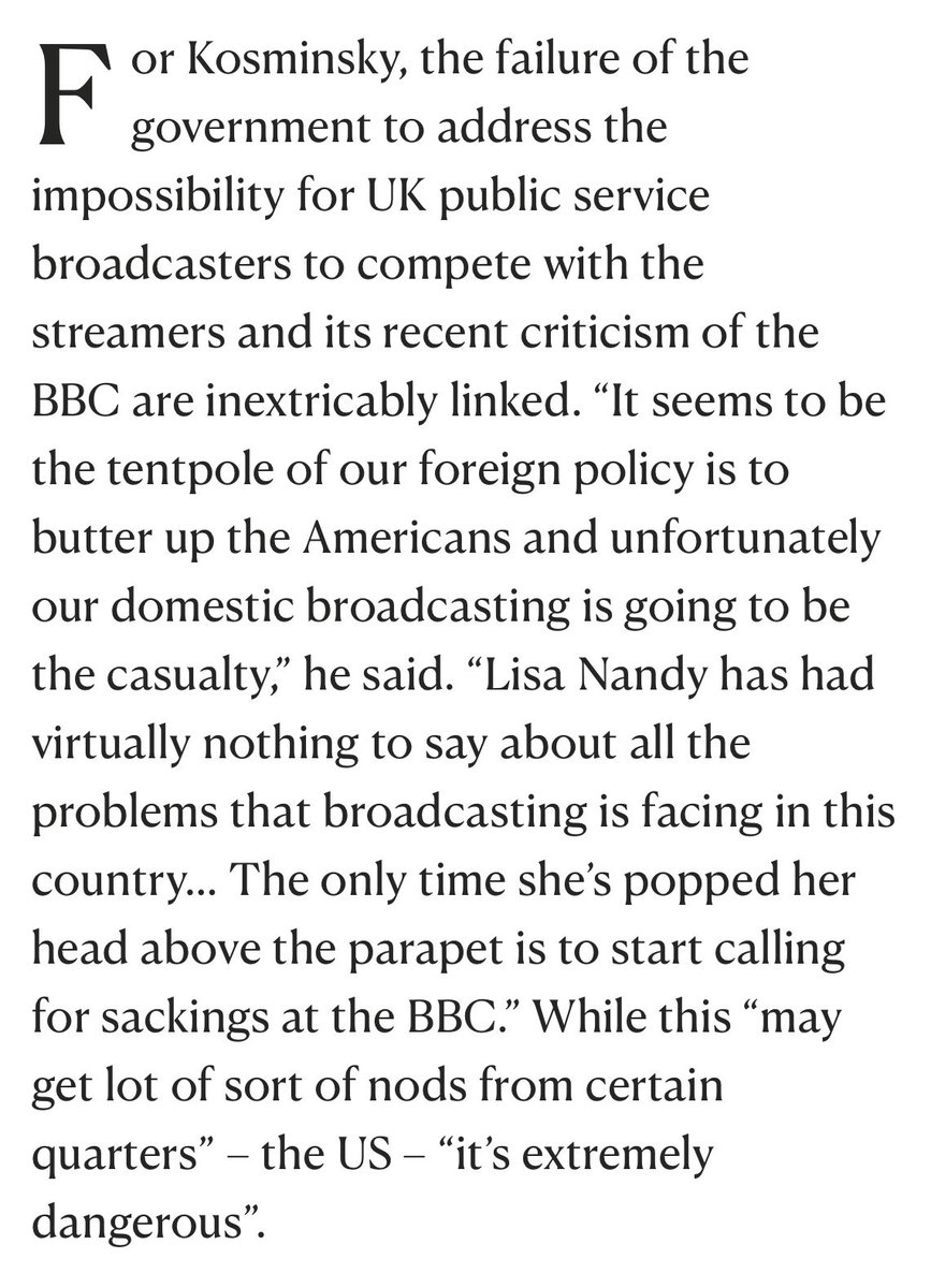hannahsbee's tweet image. Peter Kosminsky: We need a BBC that is brave. The veteran television director and writer on Wolf Hall, the crisis in the BBC, how American streamers conquered British broadcasting, & the ‘craven’ Labour government that’s too scared of Trump to do anything
newstatesman.com/culture/tv/202…