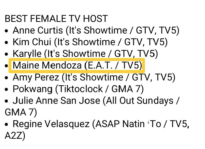 𝕾ð𝖋ïå❣︎ᴹᵃⁱⁿᵉʳ (@sofiadeicm) on Twitter photo Our Maine girl is nominated for Best Female TV Host at the 37th PMPC Star Awards for Television! 🎉👏
CONGRATULATIONS, <a href="/mainedcm/">Maine Mendoza</a>
#MaineMendoza
ⓒ PMPC fb facebook.com/10006561672434… Our Maine girl is nominated for Best Female TV Host at the 37th PMPC Star Awards for Television! 🎉👏
CONGRATULATIONS, <a href="/mainedcm/">Maine Mendoza</a>
#MaineMendoza
ⓒ PMPC fb facebook.com/10006561672434…