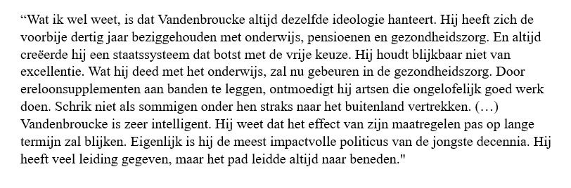 epironet's tweet image. "Hij heeft veel leiding gegeven, maar het pad leidde altijd naar beneden." @GeertNoels bij @jdceulaer in De Morgen over Frank Vandenbroucke (Vooruit) . Citaat:
