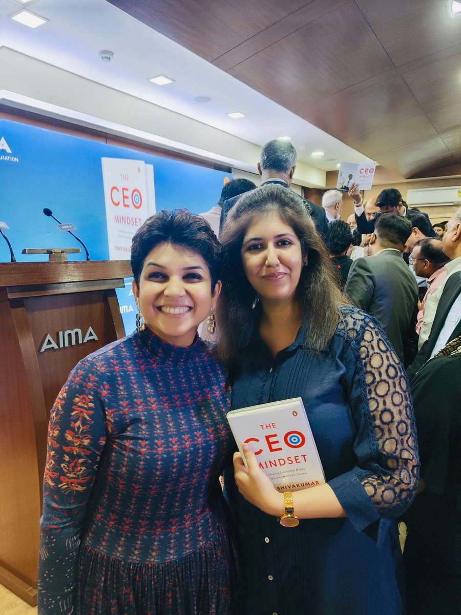 Kirthiga Reddy (@kirthigareddy) on Twitter photo Congrats to <a href="/ShivShivakumar/">Shiv Shivakumar</a> on the launch of his latest book The CEO Mindset!
๐๐ผ <a href="/RekhaSethiAIMA/">Rekha Sethi</a> and the entire <a href="/aimaindia/">All India Management Association</a> team for curating such a meaningful event.
<a href="/MarwahRadhika/">Radhika Marwah</a> , Penguin Random House & the 200+ leaders who helped shape this journey- and to whom the book Congrats to <a href="/ShivShivakumar/">Shiv Shivakumar</a> on the launch of his latest book The CEO Mindset!
๐๐ผ <a href="/RekhaSethiAIMA/">Rekha Sethi</a> and the entire <a href="/aimaindia/">All India Management Association</a> team for curating such a meaningful event.
<a href="/MarwahRadhika/">Radhika Marwah</a> , Penguin Random House & the 200+ leaders who helped shape this journey- and to whom the book