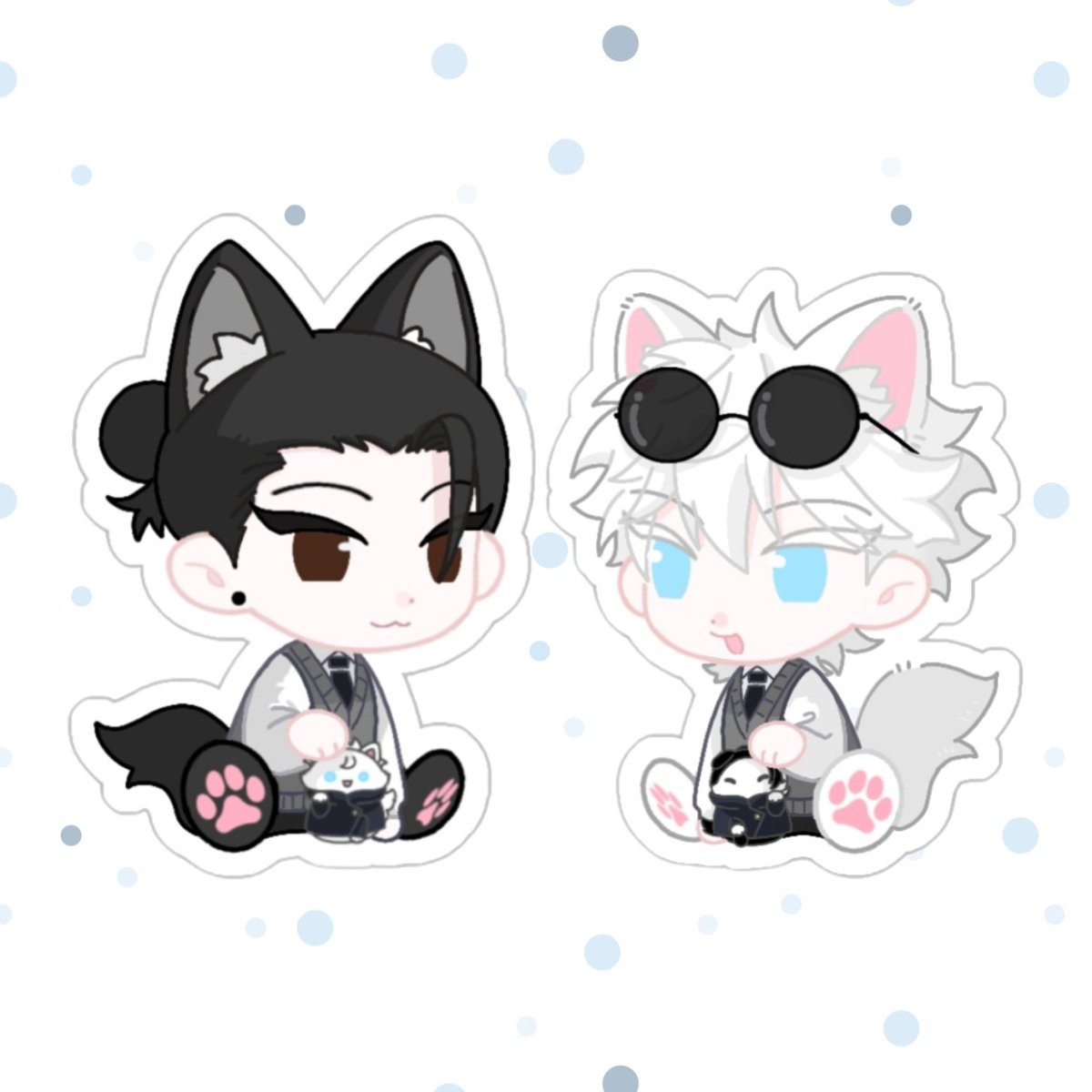 gego_72599's tweet image. #夏五 四只猫咪🖤🤍