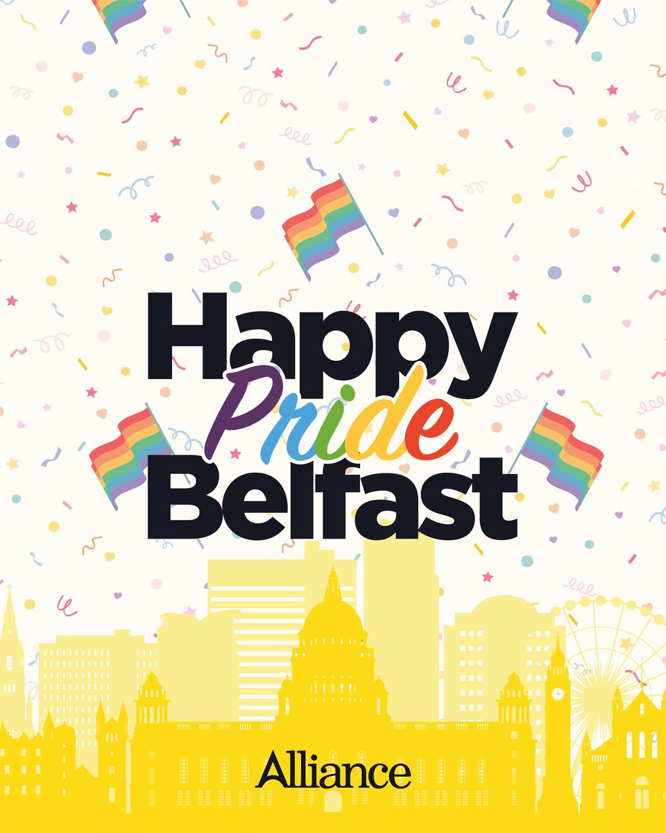naomi_long's tweet image. Happy #BelfastPride from everyone at Alliance! 🌈
We are committed to combatting inequality and harmful, divisive rhetoric today, tomorrow, and in the years to come. ❤️🧡💛💚💙💜
Alliance will always stand in unequivocal solidarity with the LGBTQ+ community.
