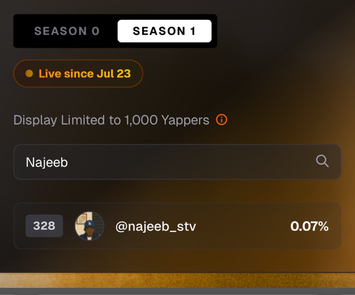 Najeeb_STV's tweet image. Proof of work!!! 😭
I moved from 601 to 328 on the Union Mad Yap leaderboard. a lot of effort went into this.
From replying to almost every Union Build post to creating quality content (even if it didn’t get much engagement)…
@0xkaiserkarel, this is proof that I’m a true…