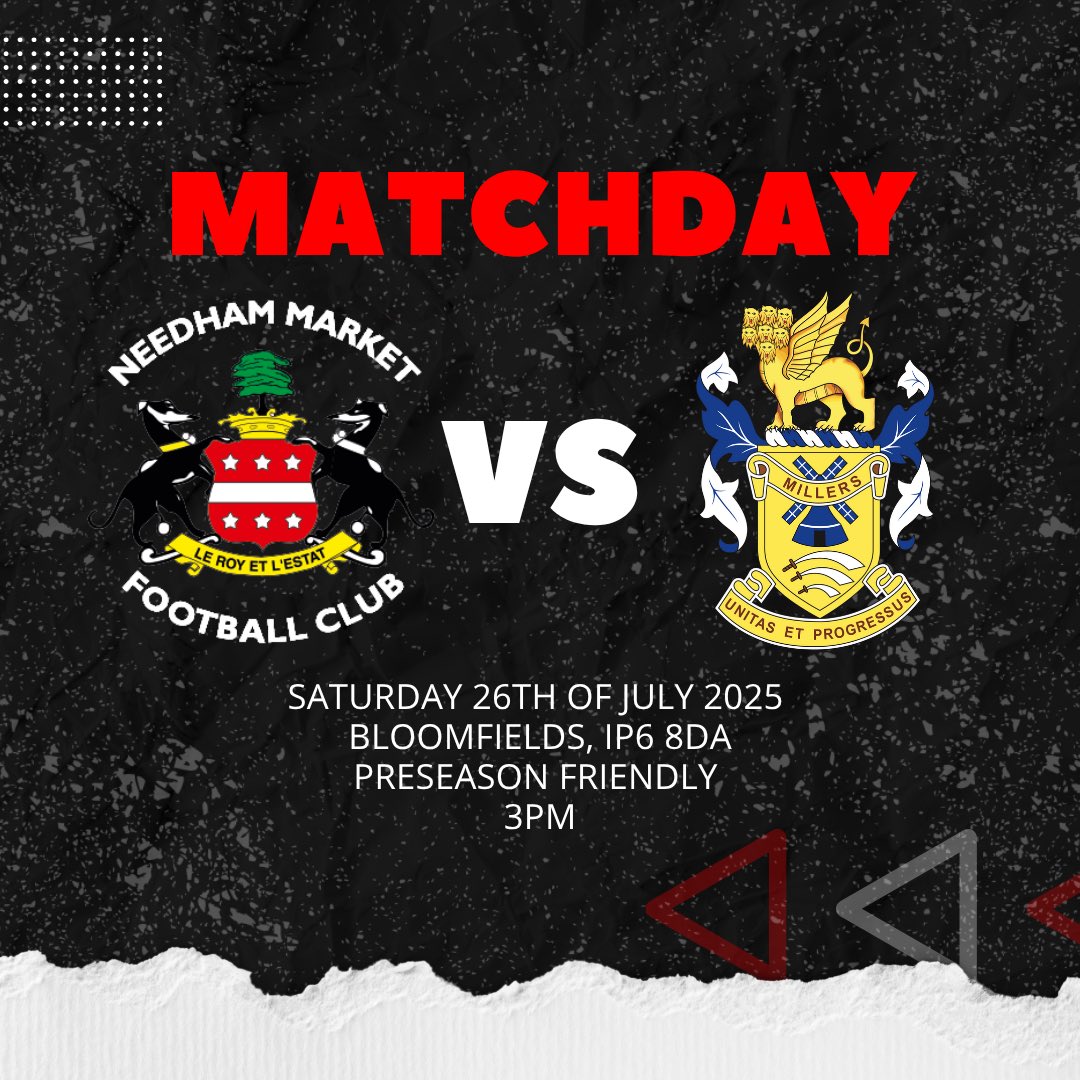 needhammktfc's tweet image. The new season is fast approaching today we host Aveley at Bloomfields kick off 3pm. Tickets £9 adults, £5 concessions and £3 U16s.
#NeedhamMarketFC