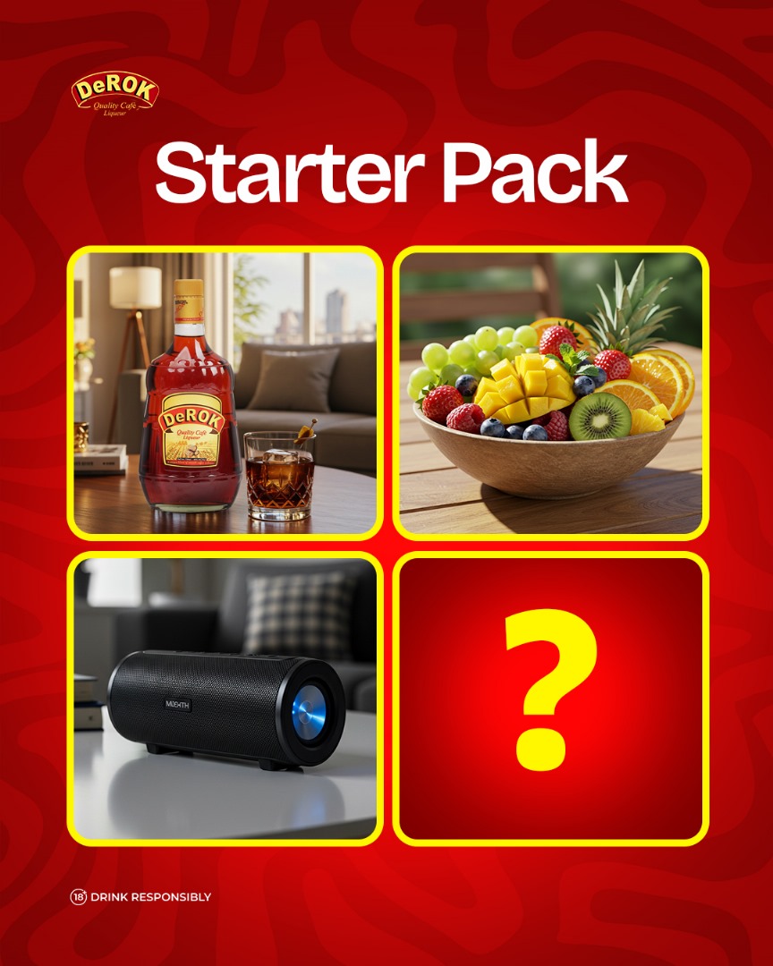 What’s missing in your Weekend-Sorted Starter Pack? Drop it in the comments and stand a chance to win amazing prizes!

#DeROK #DeROKCafeLiqueur #DerokOnTheGo #Lifestyle