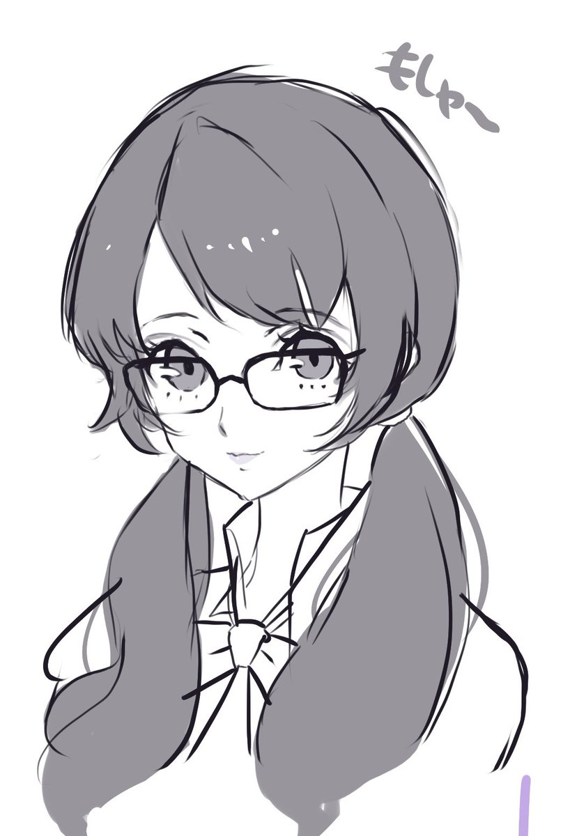 rndrnd79's tweet image. 朋子ちゃん模写🎶