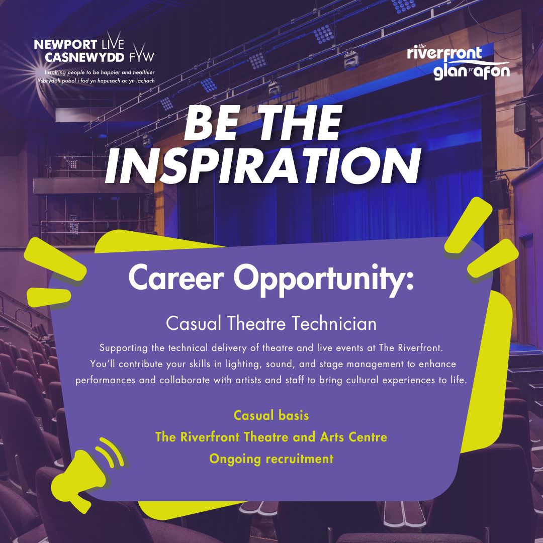 RiverfrontArts's tweet image. π We're hiring Casual Theatre Technicians to help bring performances to life - from lighting and sound to staging and show support across our theatre, studio, and event spaces.
π Casual role | Ongoing recruitment
π Find out more & apply here: buff.ly/kgZGxrl