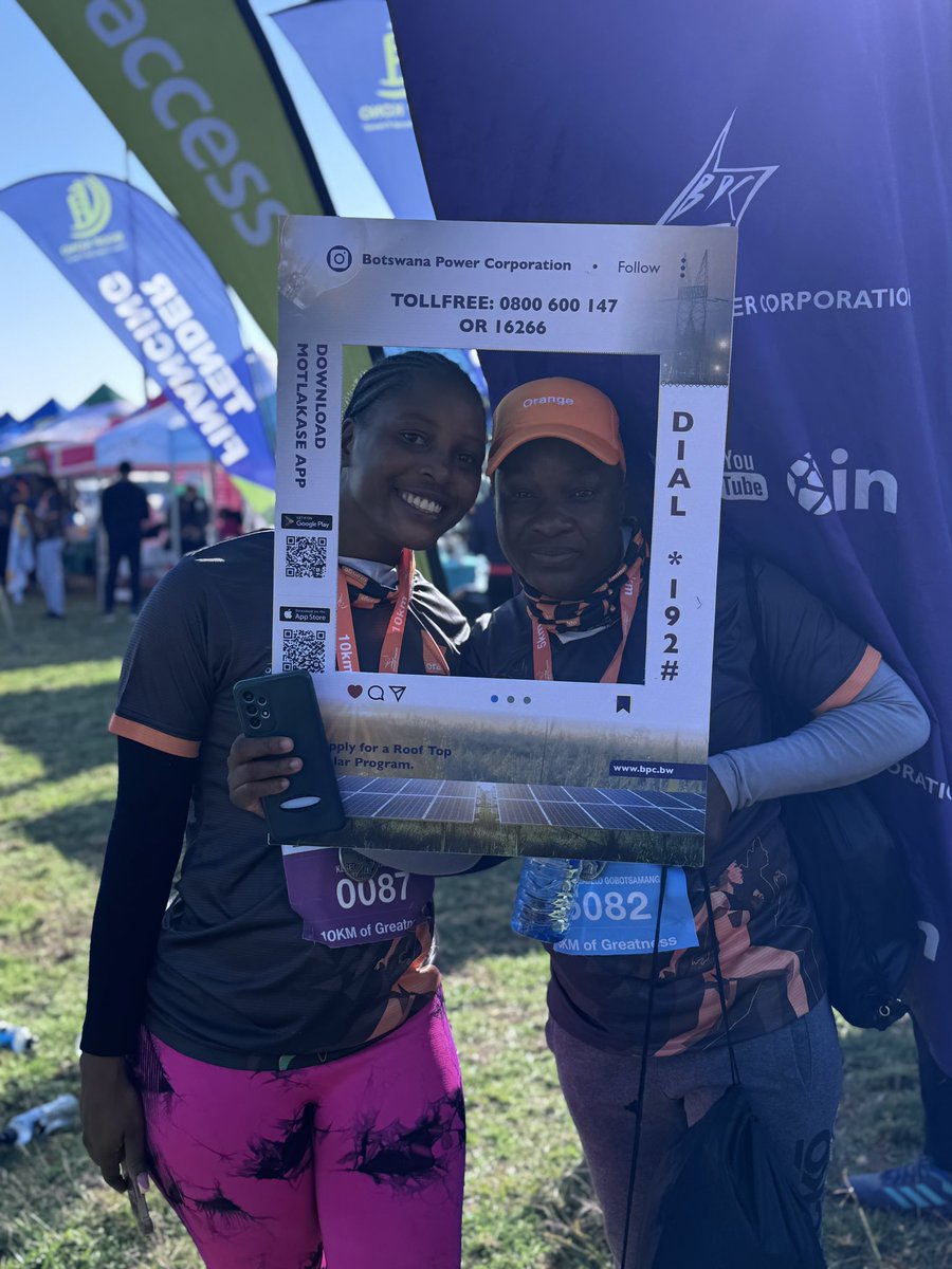 BPCBw's tweet image. 🏃 BPC at the 2025 Orange Phikwe National Marathon
It’s not just running - It’s powering a nation!

#FitForWork

⚡ Report Electrical Faults:
📞 Toll-Free: 0800 600 147 or 16266

📱 Self-Service: Dial *192#

Powering Botswana to Prosperity