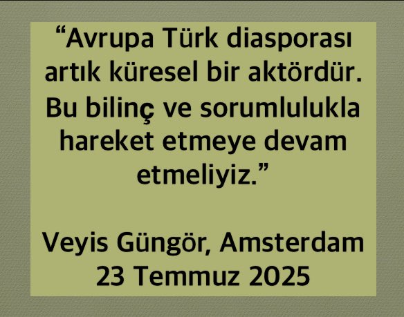 Veyis Güngör (@veyisgun) on Twitter photo Avrupa Türk diasporası artık küresel bir aktördür. <a href="/yurtdisiturkler/">YTB</a> <a href="/yeeorgtr/">Yunus Emre Enstitüsü</a> <a href="/TC_Disisleri/">T.C. Dışişleri Bakanlığı</a> <a href="/TMaarifVakfi/">Türkiye Maarif Vakfı</a> Avrupa Türk diasporası artık küresel bir aktördür. <a href="/yurtdisiturkler/">YTB</a> <a href="/yeeorgtr/">Yunus Emre Enstitüsü</a> <a href="/TC_Disisleri/">T.C. Dışişleri Bakanlığı</a> <a href="/TMaarifVakfi/">Türkiye Maarif Vakfı</a>