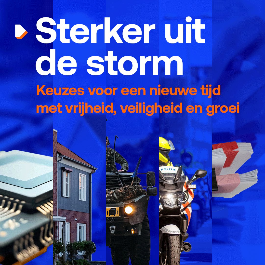 VVD's tweet image. Vandaag presenteren wij onze vijf missies voor een sterker Nederland. Lees hier welke keuzes wij maken voor een toekomst waarin vrijheid, welvaart en veiligheid geen belofte zijn, maar realiteit. 👇
vvd.nl/sterker-uit-de…