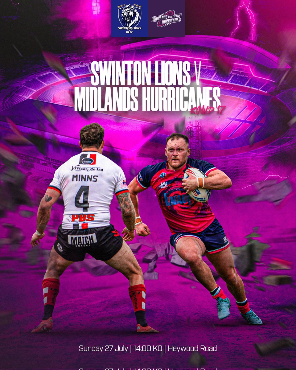 HurricanesRLFC's tweet image. 👀 | Just over 2️⃣4️⃣ hours to go until we travel to Greater Manchester!
🆚 | @Swinton_Lions
🗓️ | 27 July
🕑 | 2pm KO
🏟️ | Heywood Road, Sale
🎟️ | Tickets: swintonlionsrlfc.co.uk/tickets/
#DARETODREAM