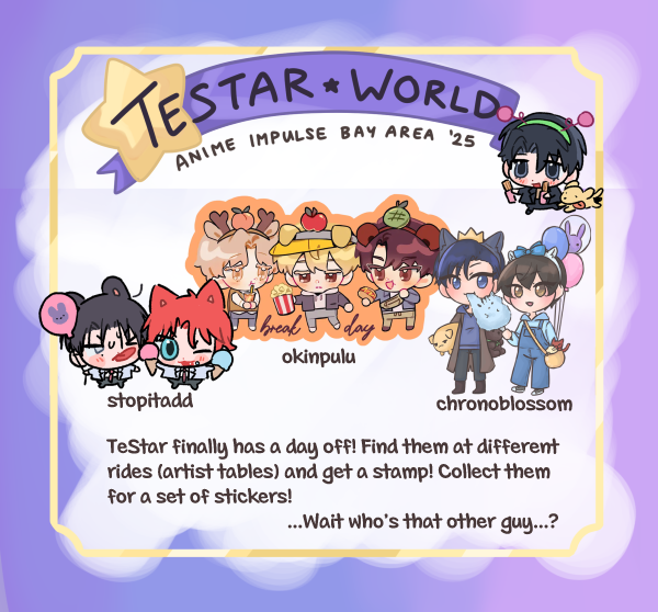 chronoblossom's tweet image. 🎈Let's go to the amusement park with TeSTAR! 🎈
Debut or Die Stamp Rally
#ANIMEImpulseBA2025
Limited Prizes & FCFS!
Prize: A set of stickers of TeSTAR + 1!
🌟Artists🌟
💙@chronoblossom - Z408
💜 @stopitadd - Z907
🩷 @okinpulu - Z1003