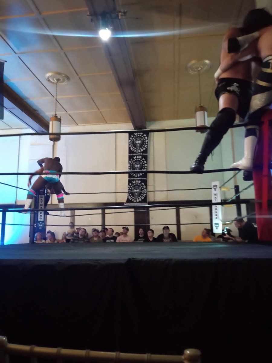 JosephMueller's tweet image. Always an epic & wild night at the @MatWarPro @BrickSavage7 & @1called_manders tear it down in the main event, the 1st successful title defense, sets up showdown with @EndseekerLeon next! #TransmissionZero