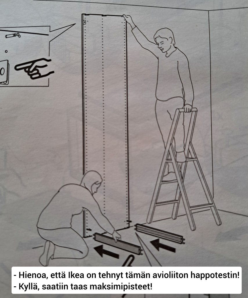 taisto_hakala's tweet image. Todellinen parisuhteen happotesti: onnistuuko vaatekaapin kokoaminen helteisenä lauantaiaamuna? Kyllä onnistuu! Kiitos Ikea! 🥵🥵
#parisuhde #happotesti