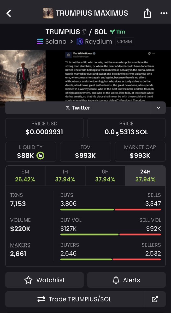 $TRUMPIUS

AULQqWtzQsf9fdhx1337BEwR9SXwGiFJUMGTpi5Abonk

#Solana #memecoin #memecoin1000x