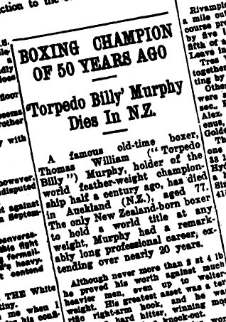 BoxerJoeGrim's tweet image. Former World Featherweight Champion "Torpedo" Billy Murphy died in Auckland, New Zealand, #OnThisDay in 1939, aged 75.