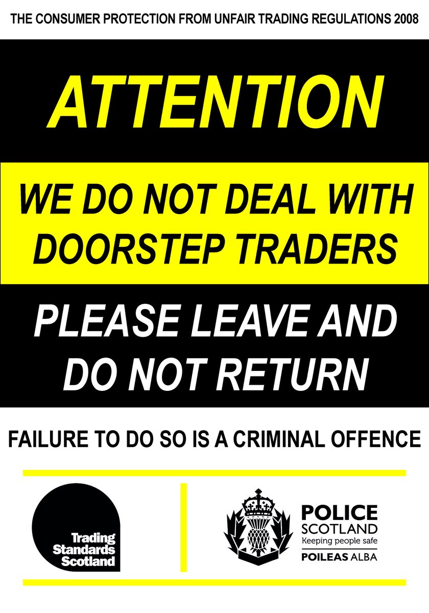 TSScot's tweet image. Scammers are trying to take advantage of people who are worrying about the cost of living
If you’re concerned that a neighbour/relative may answer the door to a rogue trader, you can request a free No Cold Calling sticker from their local council
#ShutOutScammers