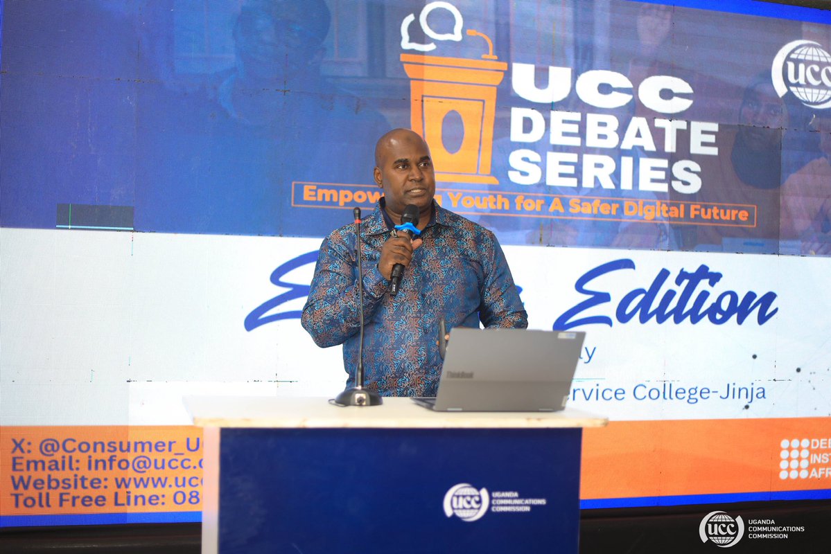 ConsumerUCC's tweet image. 📣 The Executive Director of @UCC_Official today addressed students participating in the #UCCDebateSeries, inspiring the next generation of communicators and leaders. Eastern Edition empowering voices across Uganda! 🇺🇬🗣️ #UCCDebateseries