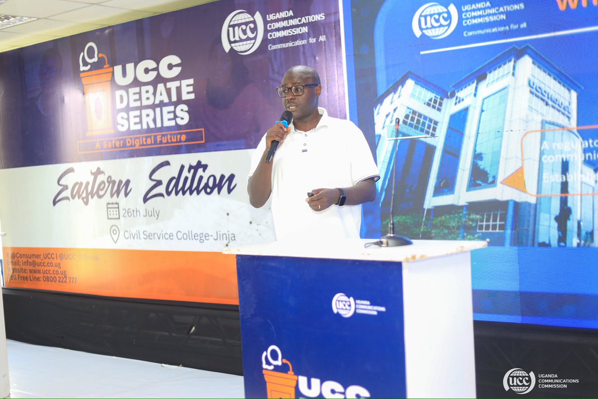 ConsumerUCC's tweet image. 📣 The Executive Director of @UCC_Official today addressed students participating in the #UCCDebateSeries, inspiring the next generation of communicators and leaders. Eastern Edition empowering voices across Uganda! 🇺🇬🗣️ #UCCDebateseries