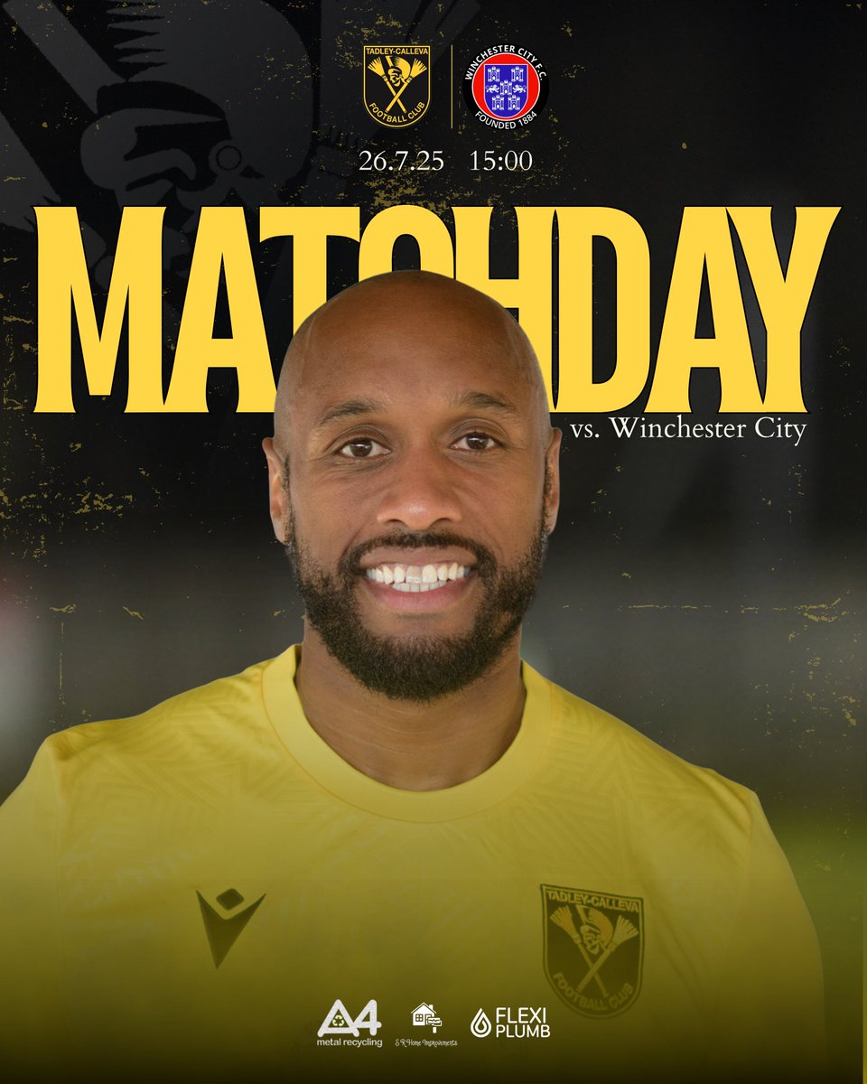 Tadley-Calleva FC (@tadleycallevafc) on Twitter photo Matchday | Winchester City (H)
We're back on home soil in our final pre-season fixture ahead of the new campaign.
🆚️ <a href="/wincityfc/">Winchester City FC</a>
🏟 Barlows Park
⏰️ 15:00
🎟 Adult £5 | Concessions £2 | U16 £0
We cant wait to welcome you back to Barlows this afternoon.
Ad Victorium | Matchday | Winchester City (H)
We're back on home soil in our final pre-season fixture ahead of the new campaign.
🆚️ <a href="/wincityfc/">Winchester City FC</a>
🏟 Barlows Park
⏰️ 15:00
🎟 Adult £5 | Concessions £2 | U16 £0
We cant wait to welcome you back to Barlows this afternoon.
Ad Victorium |