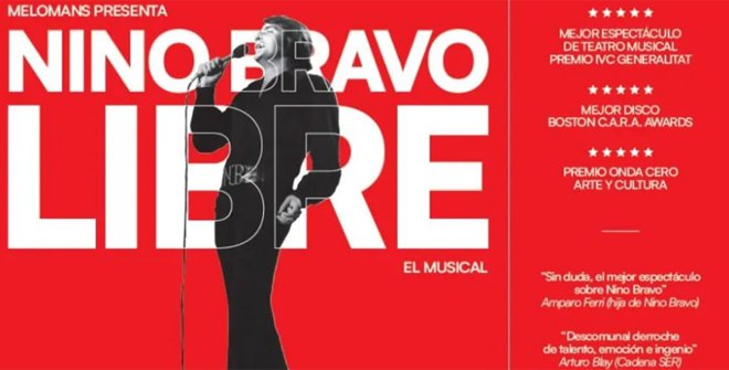 Saboraocio's tweet image. Nino Bravo: Libre, el Musical , #Madrid
.
Una revisión de sus 60 canciones a capela moderno y actualizado con nuevas técnicas musicales en directo. Una obra, en definitiva, para recordar a Nino Bravo. Más información y planes en #Saboraocio 👉👉👉 cutt.ly/8tS66uD