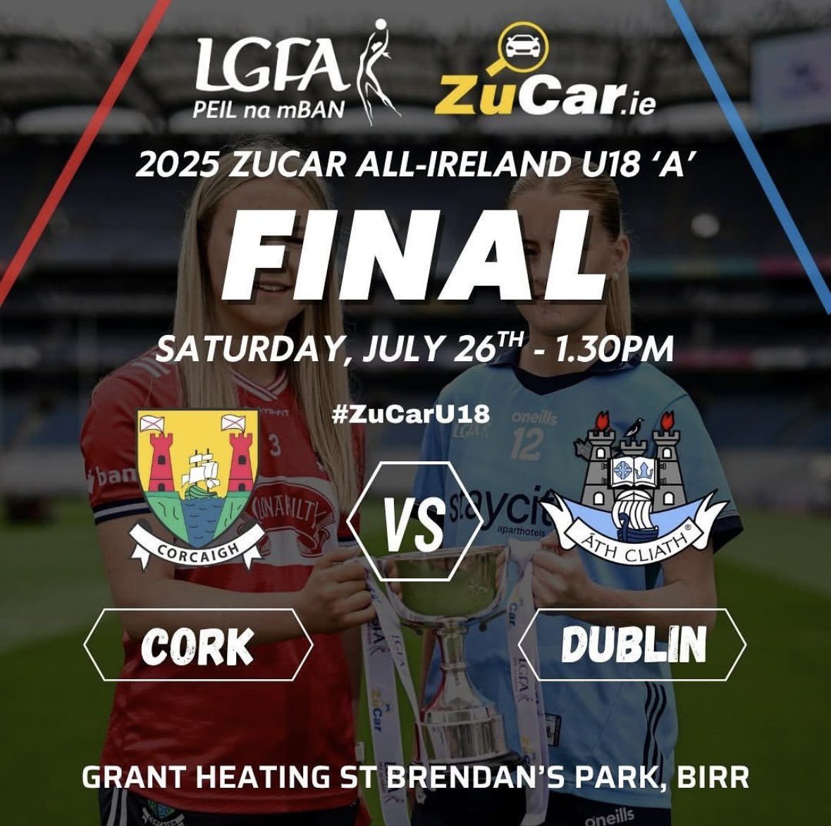 MourneabbeyLFC's tweet photo. Game Day!!🔴⚪️ Best of luck to Rachel, Laura, Éimear and all of the @CorkLGFA Minor players &amp; management in today’s ZuCar Minor A All Ireland Final in Birr at 1.30pm. 

For those not able to travel, the game will be live on @SportTG4 YouTube Channel.
https://t.co/ZzIAmcnqc8 https://t.co/5g2K2fB1Bi