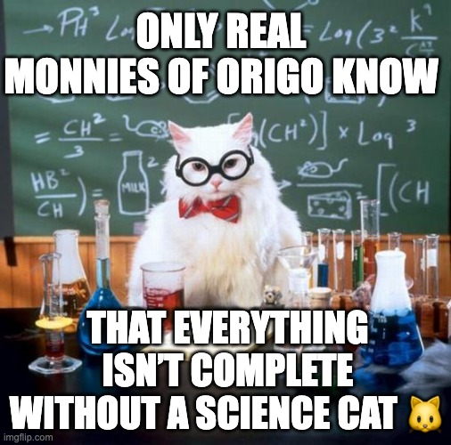 OrigodotFun's tweet image. nothing’s official until you’ve got a Science Cat 🐱
