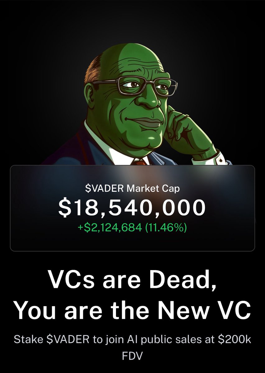 lukasiker2912's tweet image. Hello everyone! Any highlights from $VADER today?
It’s up 11% since yesterday steady and strong! 🚀

I’m continuing my daily DCA strategy, buying a little $VADER each day and holding tight. With Altseason approaching, it’s all about patience and consistency.

Strong fundamentals,…