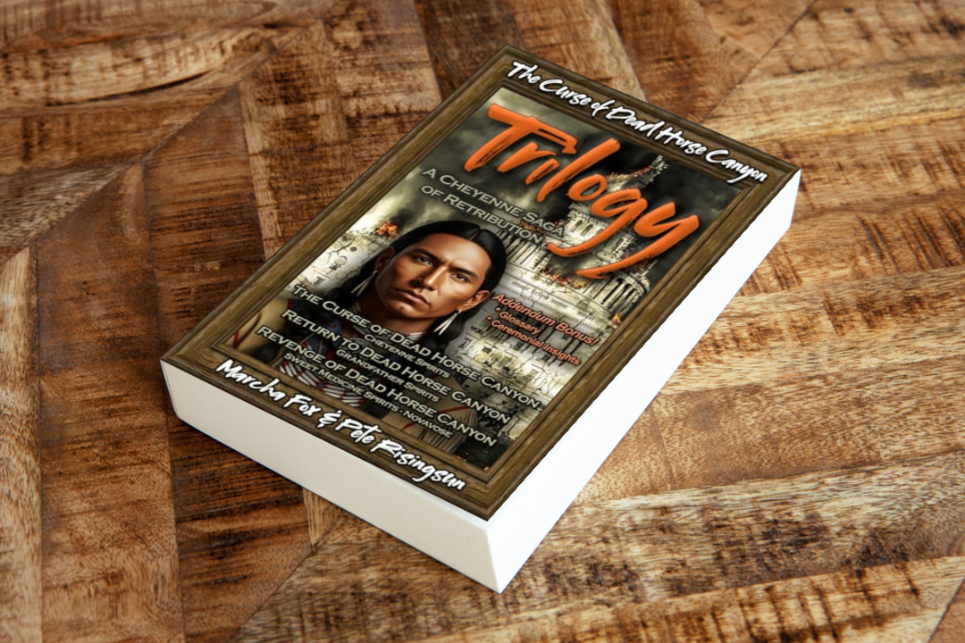 quotesrainsite's tweet image. Get the complete, cliffhanger-free saga and dive into a thrilling mix of government conspiracies and Cheyenne history. Read “The Curse of Dead Horse Canyon Trilogy” now. #EpicSeries #CheyenneCulture @startrailsIV Buy Now --> allauthor.com/amazon/97383/