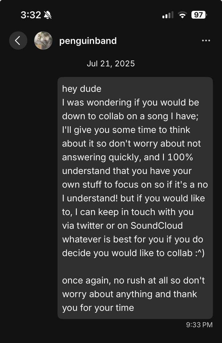 INf3stxtion_'s tweet image. I asked penguinband to collab, do you think he will answer me back or should i just off myself