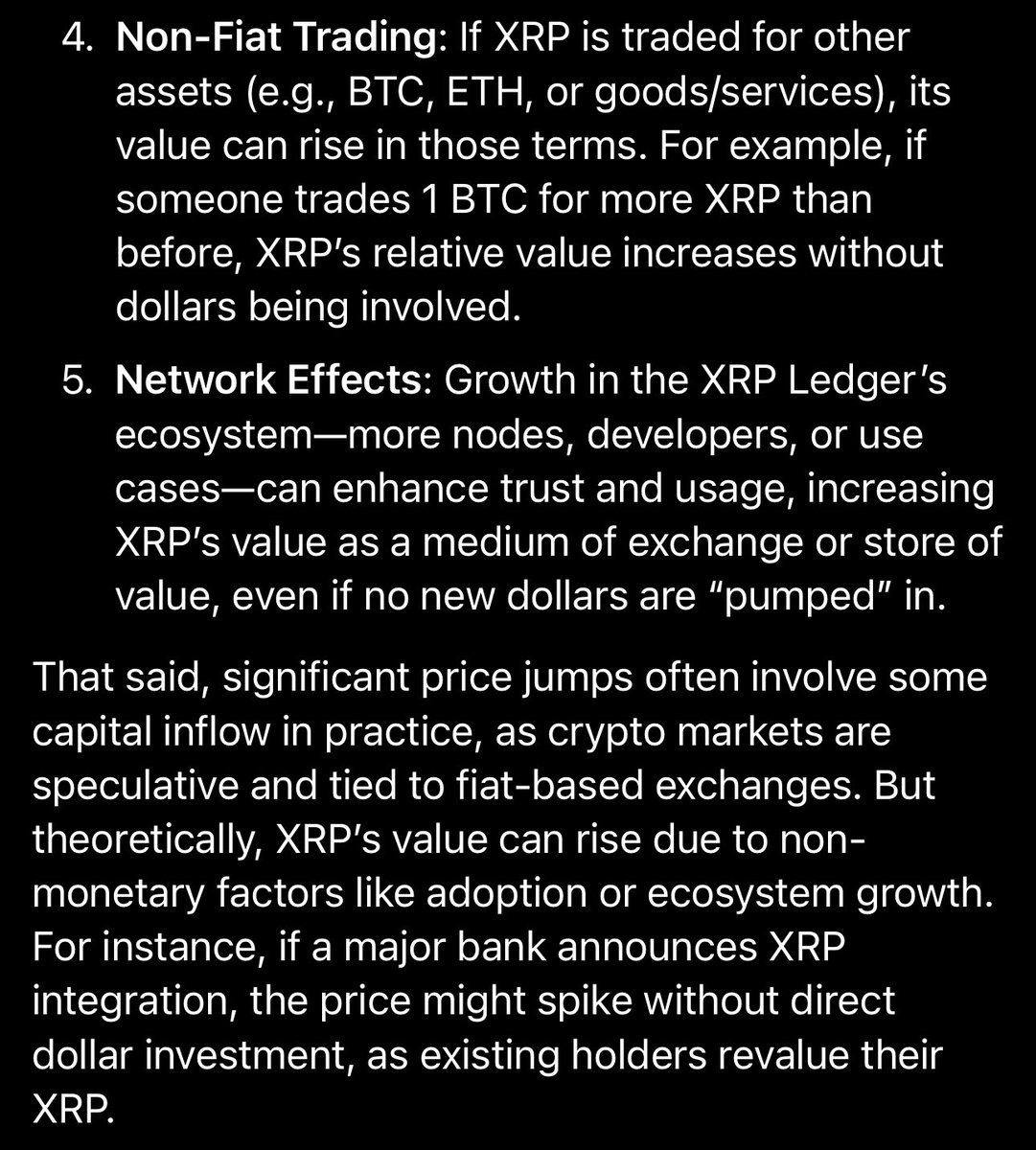 Pollux2789's tweet image. If you do not understand why XRP can’t be 3-7 digits… then take a look.
XRP CAN HAVE HIGH VALUE WITHOUT ANY FIATS PUMPED INTO IT!
Grok says theoretically… but I say guaranteed!
Everyone in the world knows fiats is collapsing. It’s very obvious.
Prepare.
👇🏻👇🏻👇🏻👌🏻