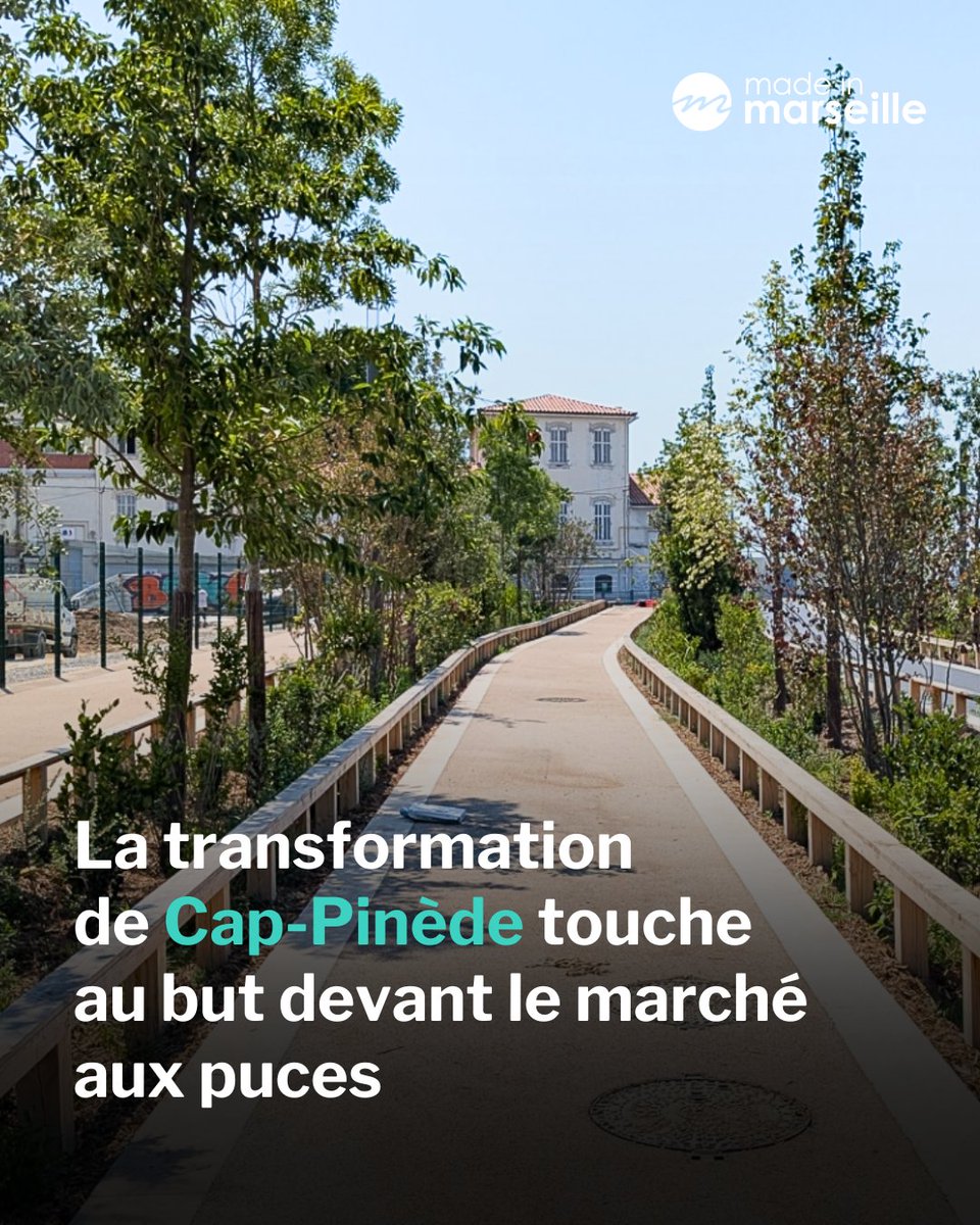 MadeMarseille's tweet image. 🌳 La première phase de transformation de l’avenue Cap-Pinède arrive à son terme. L’ancienne artère de 4 voies a fait place à la végétation.
➡️ tinyurl.com/3787y7cz