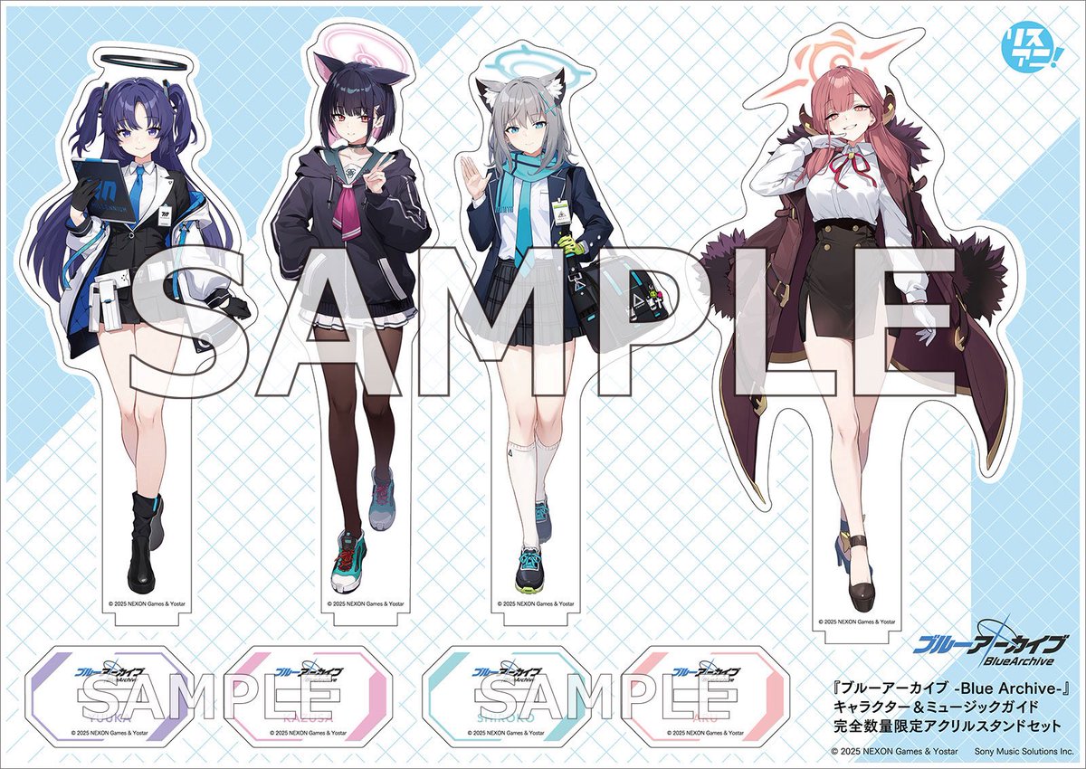 Lis_Ani's tweet image. /
#リスアニ!「#ブルアカ 音楽大全」
好評発売中📚
\
【アクリルスタンド付き完全数量限定セット】
アクリルスタンド4体と台座4つがセットになったプレート仕様でシロコ、ユウカ、カズサ、アルの新規描きおろしイラストを使用!
🔽詳細
lisani.jp/0000284810/