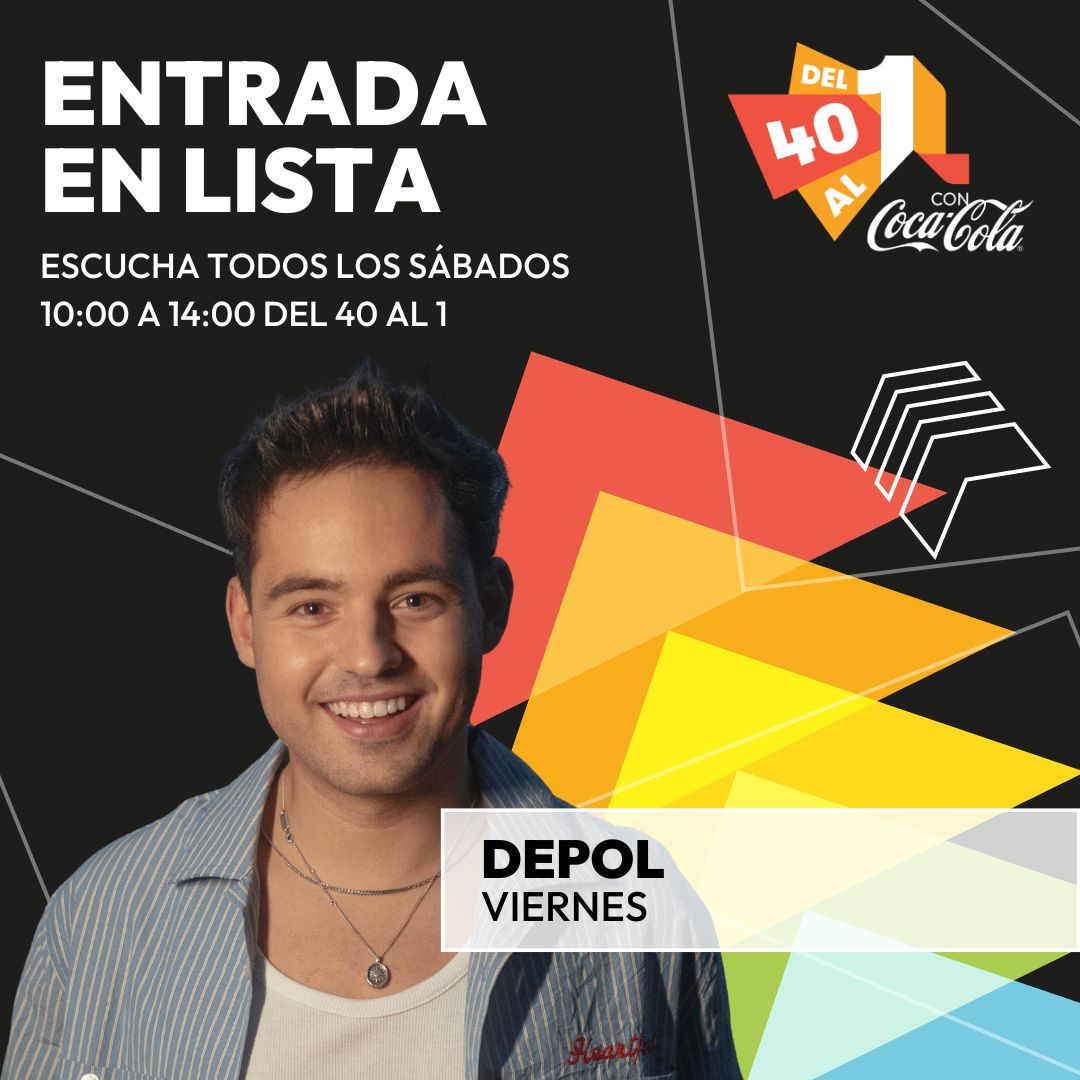 Del40al1_es's tweet image. 💥¡Sonando DePol en el puesto #35!
👉En su primera semana en la lista con "VIERNES" en #Del40al1CocaCola