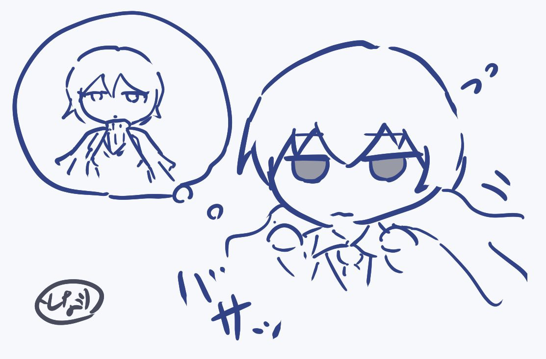 Hagihara_T's tweet image. イサンが上着肩掛けにしてるの、入社当初は制服の着こなしを参考にできるのがファウストしかいなくて真似してたからだったらかわいい。
