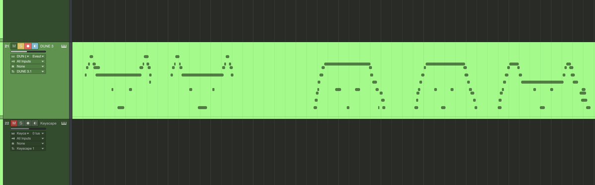曲ができなさすぎてMIDIアート一発録りで遊ぶフェーズに突入