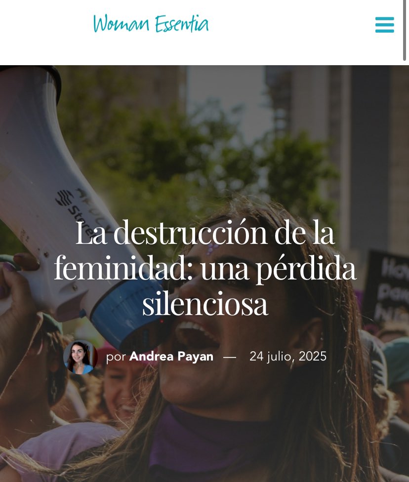 ✍🏼He empezado a escribir en WomanEssentia que es un espacio para dar respuesta a las diferentes circunstancias que rodean nuestra vida, desde un punto de vista que no traicione a la verdadera esencia de la mujer.
womanessentia.com/punto-de-vista…