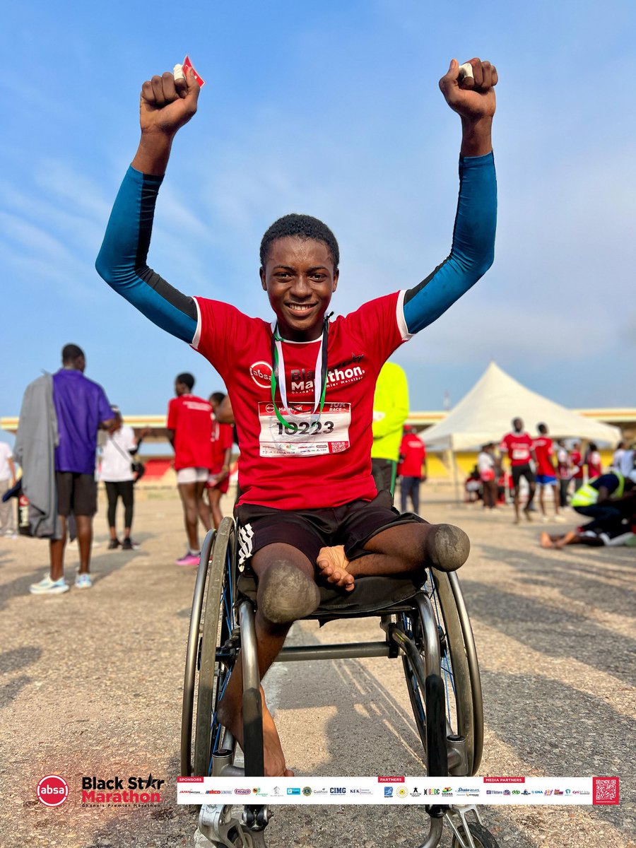 Citi973's tweet image. 📸🔥 #AbsaBlackStarMarathon — A champion in every sense 💪🏽🔥
Our 10km male para-athlete finisher gave it everything — and then some.
Respect. 📸 Swipe to witness greatness.
🎥 youtube.com/watch?v=6mGY2M…
#ChannelOneTV @AbsaGhana