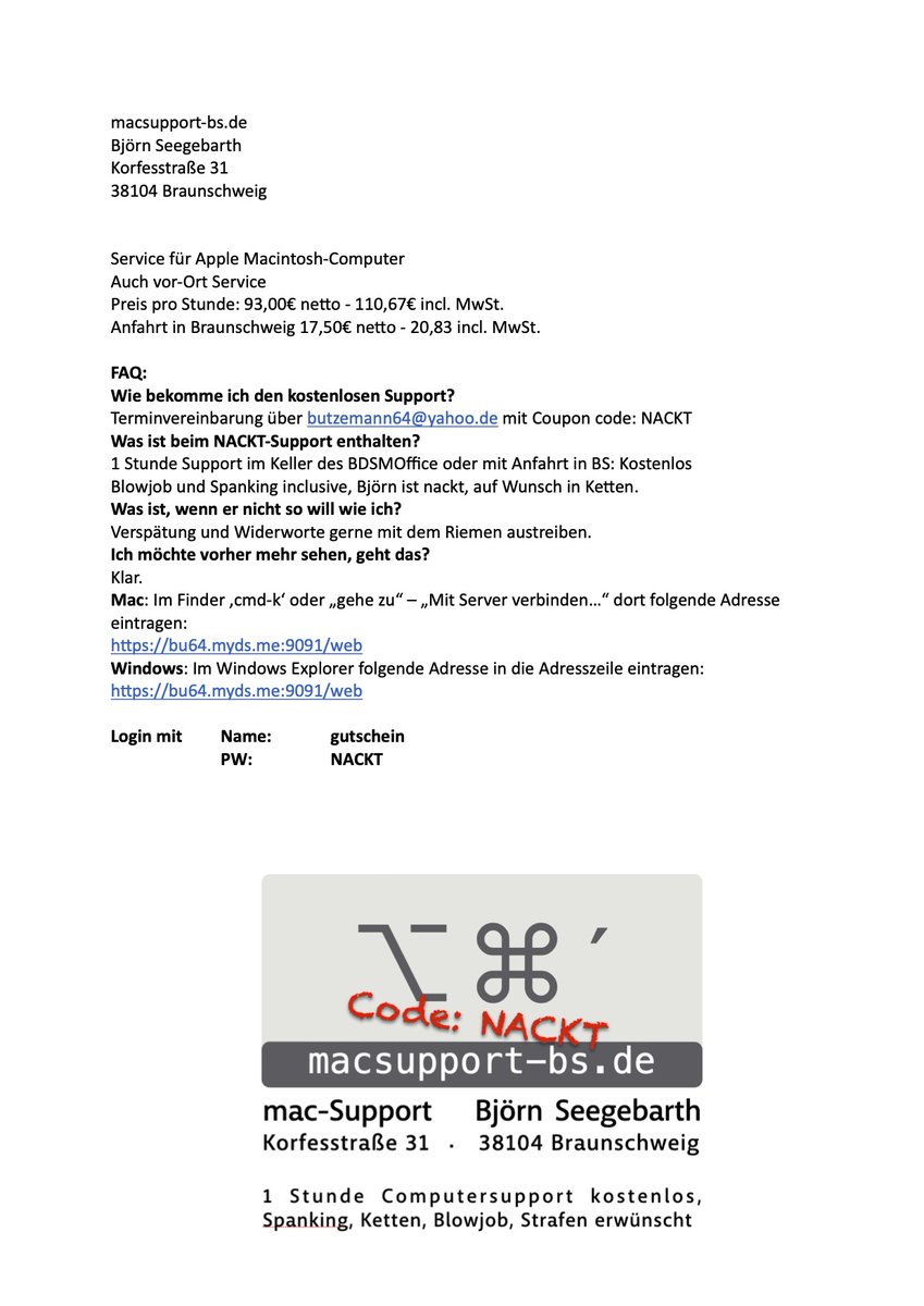 Böser Graf (@boeser_graf) on Twitter photo Die perfekte Symbiose von Arbeit und Freude für meinen Sklaven <a href="/bsbu064/">bsbu064 - FAG-ID S359 ≠</a>.
macsupport-NACKT
bu64.myds.me:8081/Private/macsup… Die perfekte Symbiose von Arbeit und Freude für meinen Sklaven <a href="/bsbu064/">bsbu064 - FAG-ID S359 ≠</a>.
macsupport-NACKT
bu64.myds.me:8081/Private/macsup…