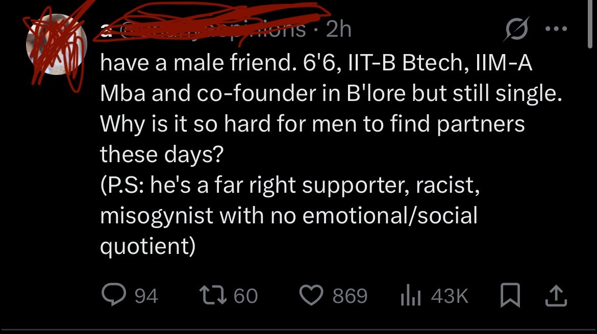 abidsensibull's tweet image. In my years in IIMA I never met anyone 6’6 in my batch, my junior or senior batch. Among the alumni I know I don’t know anyone 6’6. Do you anyone who fits this description. I’m happy to file an RTI query

Or is this post an attempt at fekne ka javelin throw record? 😏