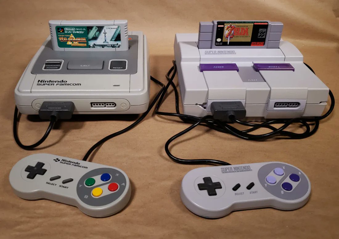 LynkFormer's tweet image. The Super Famicom and PAL Super Nintendo design is FAR better than the North American Super Nintendo design.
It's not even close.