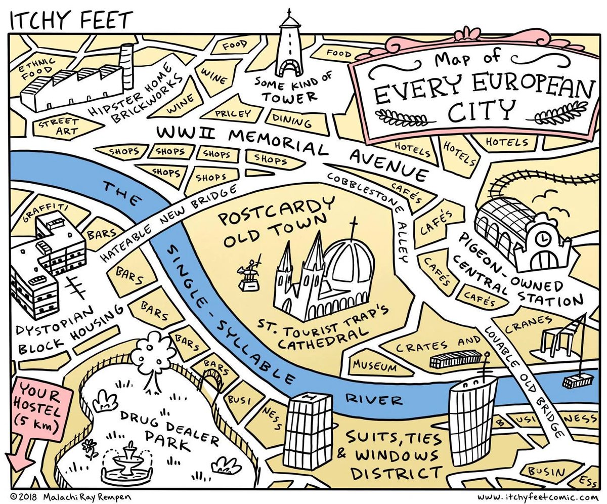 Map of Every European City