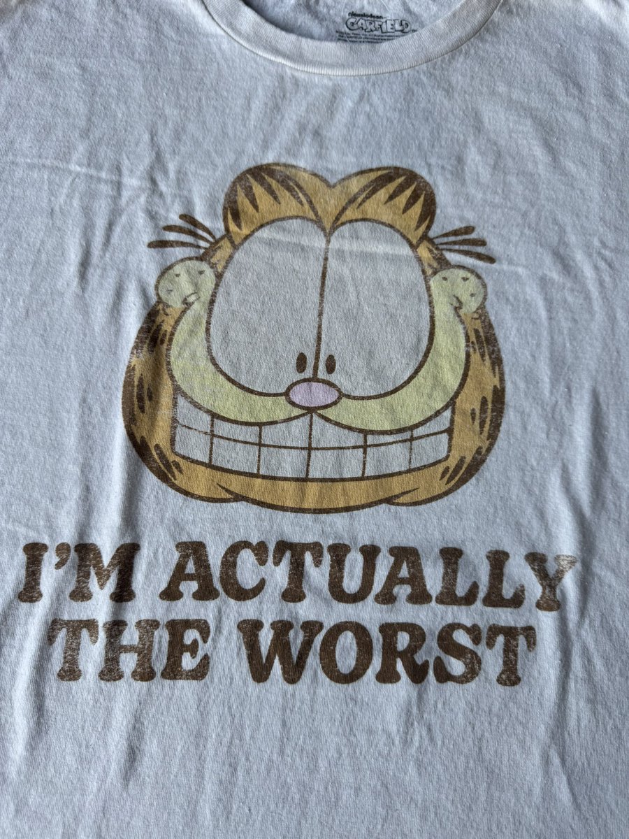 mirage029's tweet image. .
.
SP⚡️
.
" Garfield "
.
アイボリーカラーでとても可愛いデス🐈
.
大洗シーサイドステーション2階
Mirage
.
#茨城 #大洗 #古着屋
#大洗シーサイドステーション
#garfield #nickelodeon