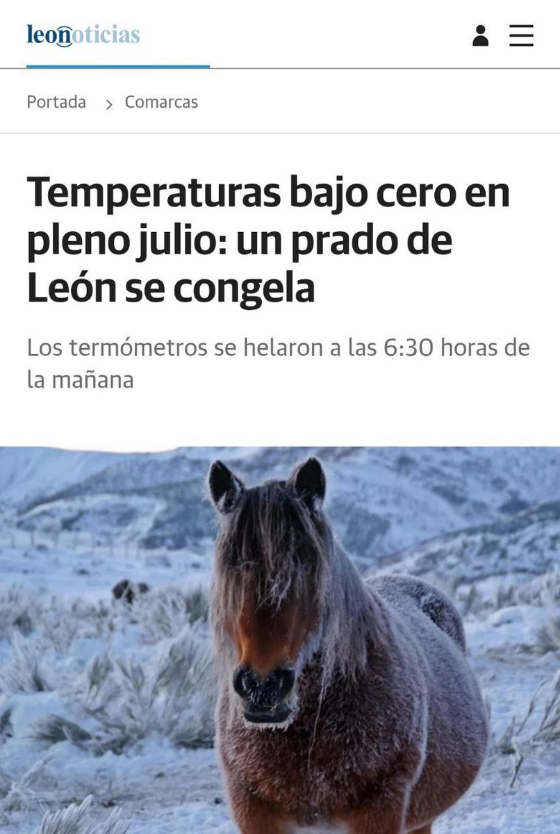 DeusVul94229466's tweet image. El verano más cálido según el oficialismo.
España | Temperaturas bajo cero en pleno julio: un prado de León se congela.