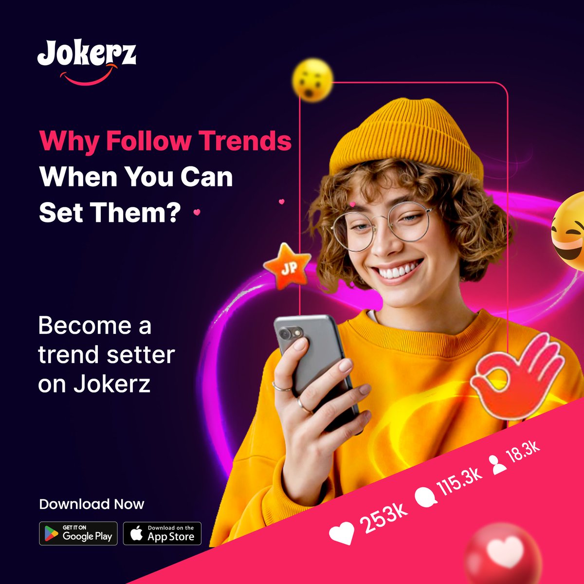 JokerzOfficial_'s tweet image. 🚫 Forget Following. Start Leading.
⚡ Set the Trend. Break the Norm.
🎭 Only on Jokerz.

#BeTheTrend #JokerzMovement #creativityunchained #jokerz #jokerzpost  ##virałpost #shortvideo #shortvideoapp